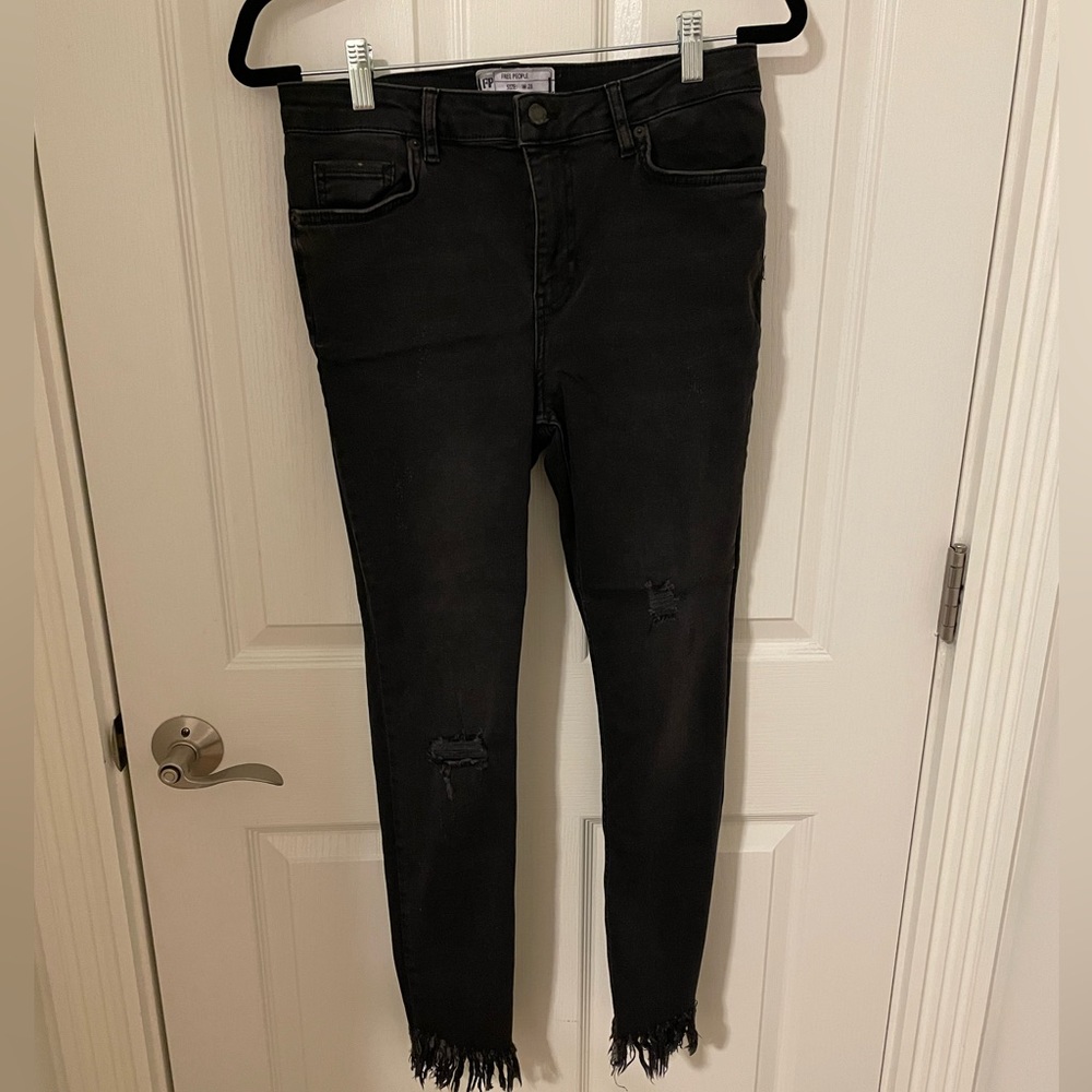 Free People Great Heights Frayed Skinny Jean